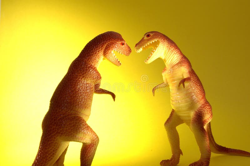 two t rex fighting
