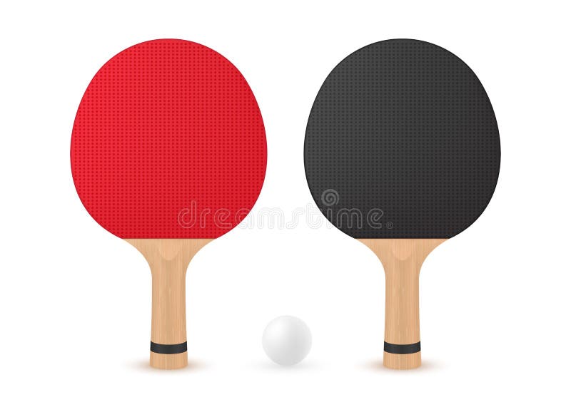 Ping Pong or Table Tennis Racket Stock Vector - Illustration of