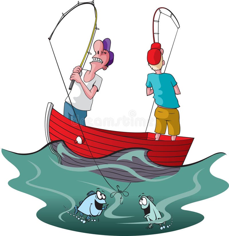 Two Fishermen Fish Boat Stock Illustrations – 34 Two Fishermen