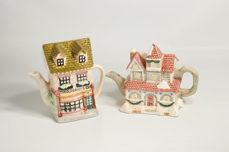 Two Tea pots stock photo. Image of ceramic, buildings 50154688