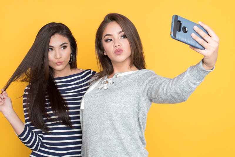Teen Girls Taking Selfie stock photo. Image of teen - 102287996