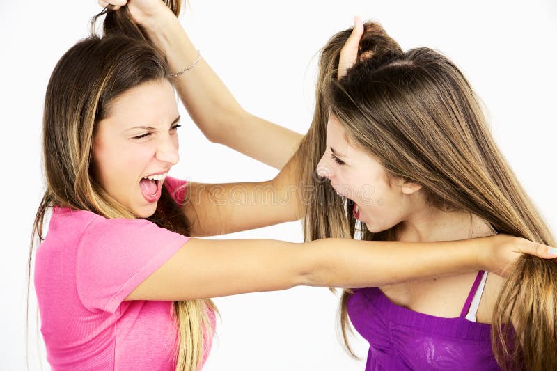 Two Girls Fighting Hair Pulling Stock Photos - Free & Royalty-Free