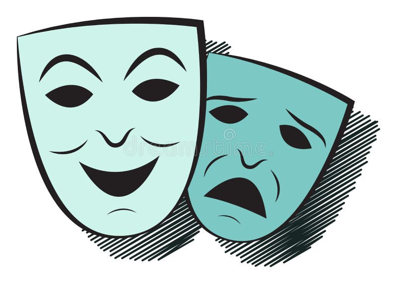 Two Theatre Masks Stock Illustrations – 165 Two Theatre Masks Stock ...