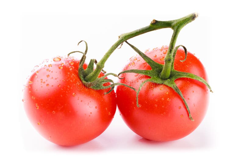 Two tomatoes. Белый стержень помидоров.