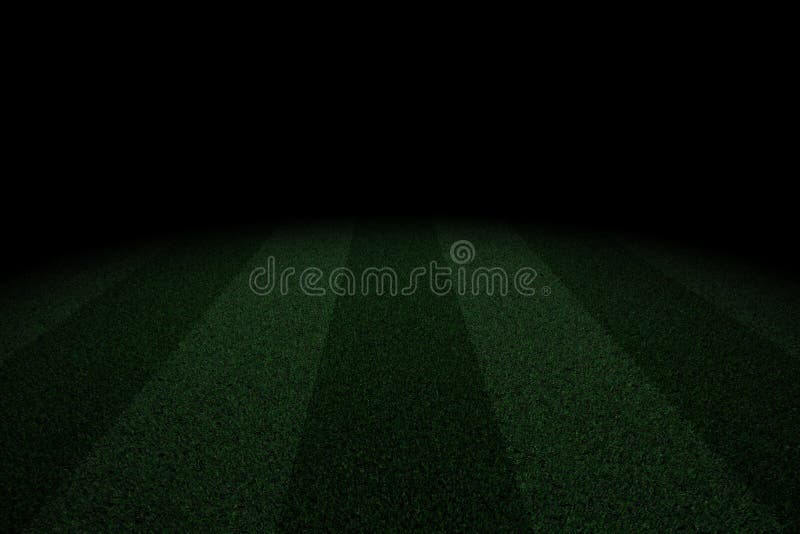 Two tone soccer field in the dark