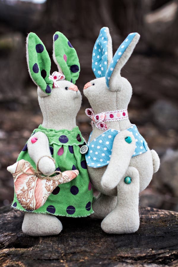 Two toy bunny stock photo. Image of love, cavalier, close 53629228