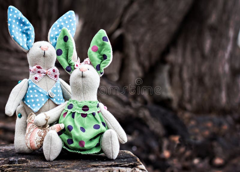 Two toy bunny stock photo. Image of doll, friends, classic 53629374