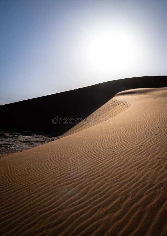 Two Traveler Climb One of the Biggest Dunes in the World in Sossusvlei