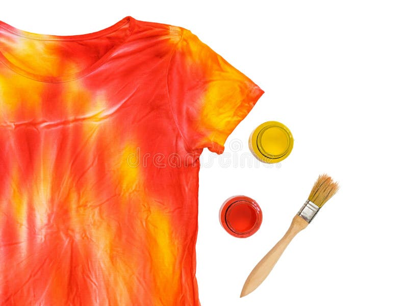 Tubes Of Paint For Clothes And Tshirt In Tie Dye Style On A Blue Table Flat  Lay Stock Photo - Download Image Now - iStock