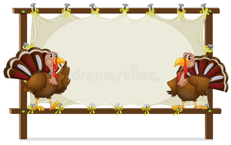 The two turkeys stock illustration The two turkeys stock illustration