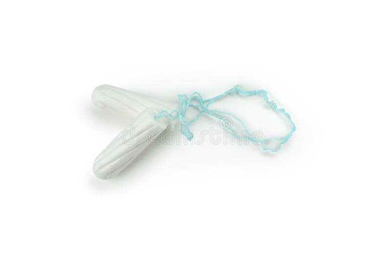 Two Unused Tampons Isolated on White Background Stock Image Image of