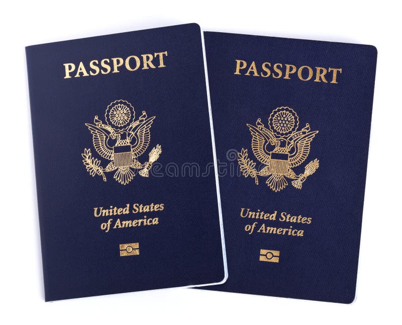 Isolated American Passports Stock Image Image of journey, print 29768511