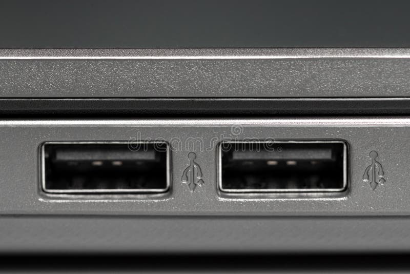 Usb slots on a notebook stock photo. Image of usb2, slot 181929956