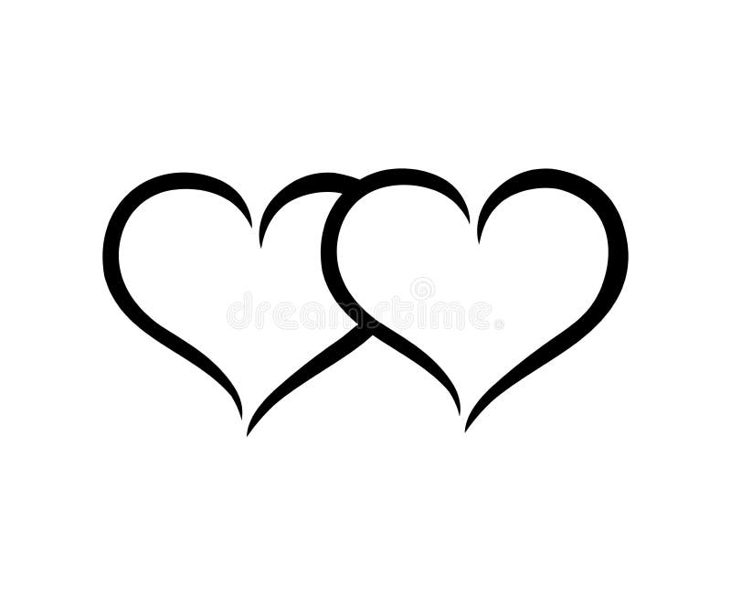 Two Vector Red Hearts Stock Vector Illustration Of Icon Two Vector Red Hearts Stock Vector Illustration Of Icon