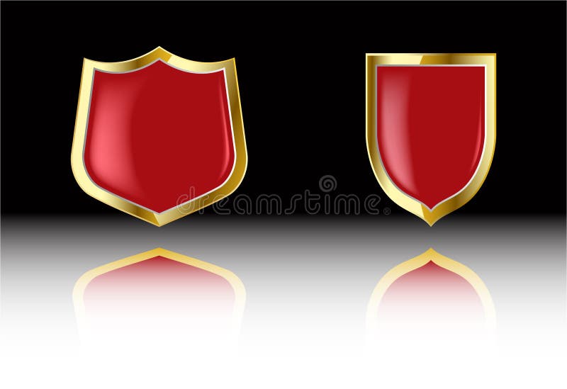 The two vector red shield