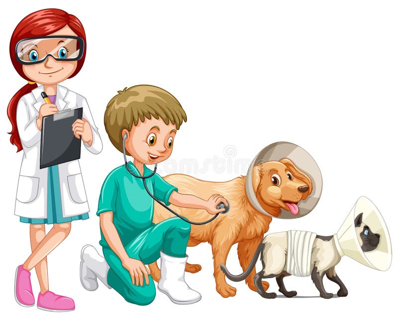 veterinarians with animals clipart image