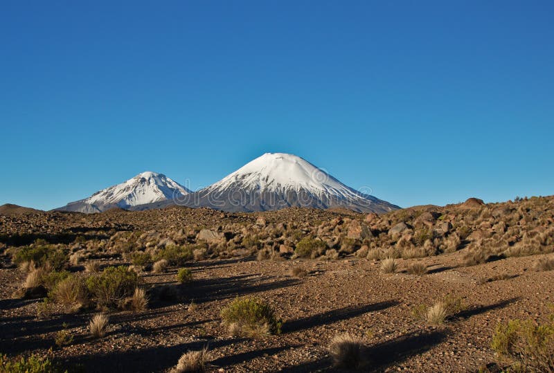 Two volcanoes