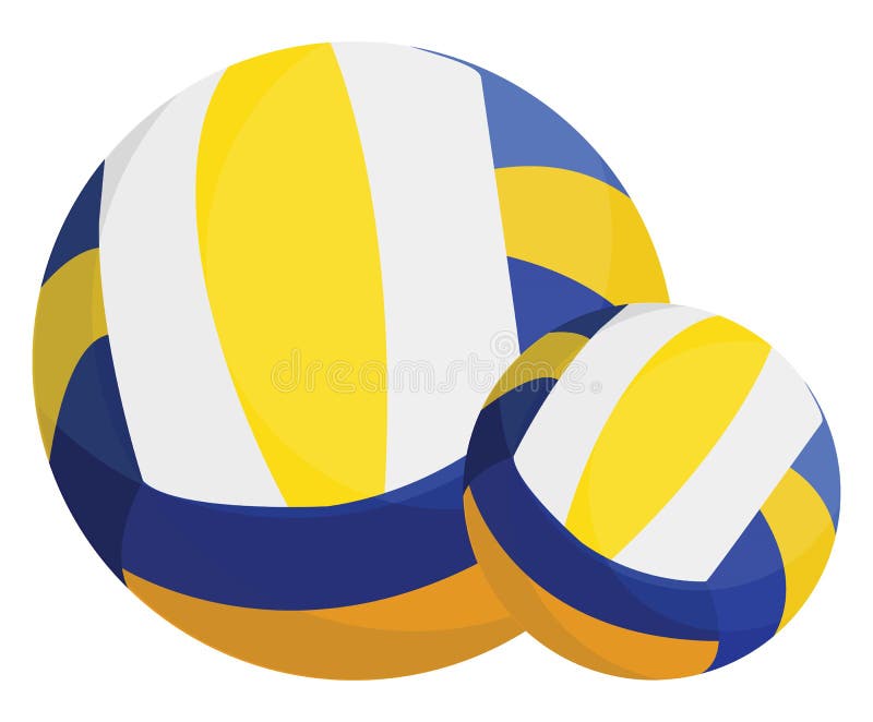 Two volleyball balls, icon stock vector. Illustration of volleyball ...