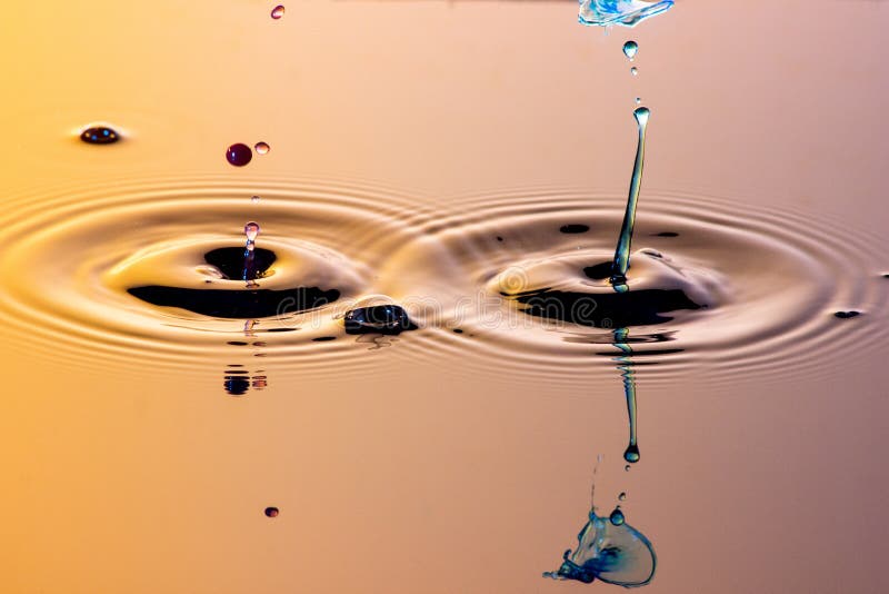Two Water Splatter and Splash. Stock Image Image of effect, color