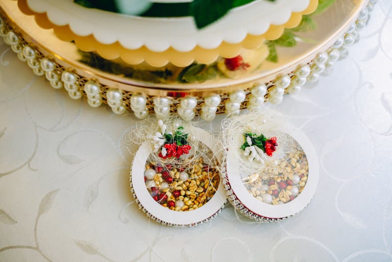 Two Wedding Eatble Souvenirs Stock Photo Image of sweets, present