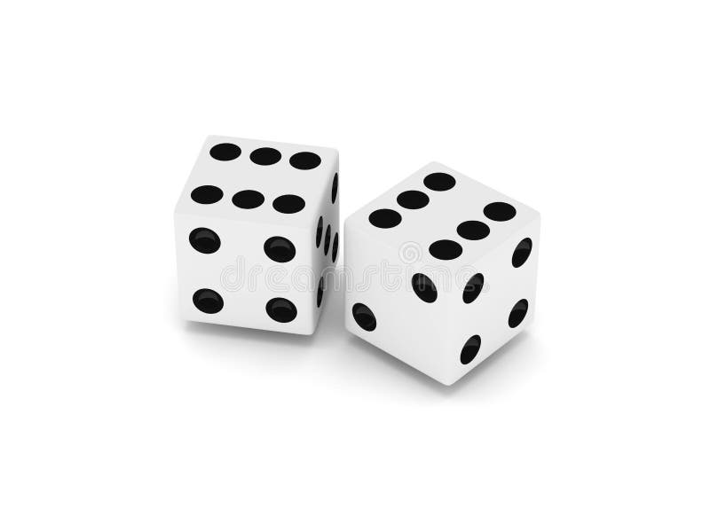 Two white dice