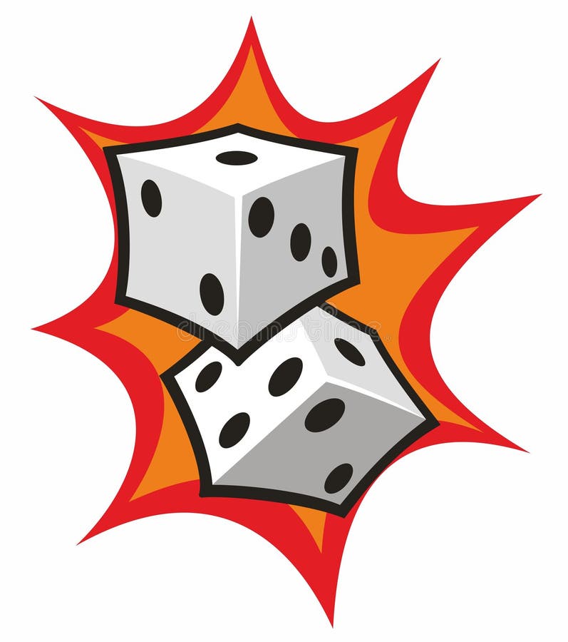 Orange Dice stock illustration. Illustration of risk, luck 220300