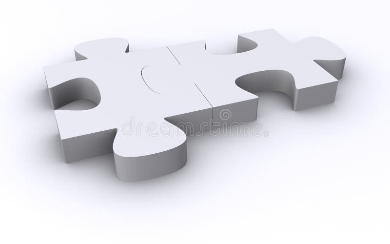 Two white puzzle pieces