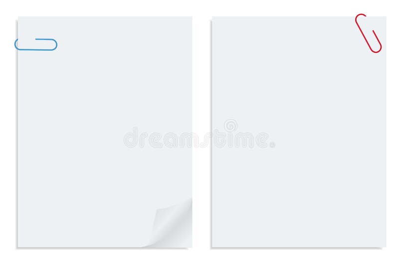 Top view of white paper sheets Royalty Free Vector Image