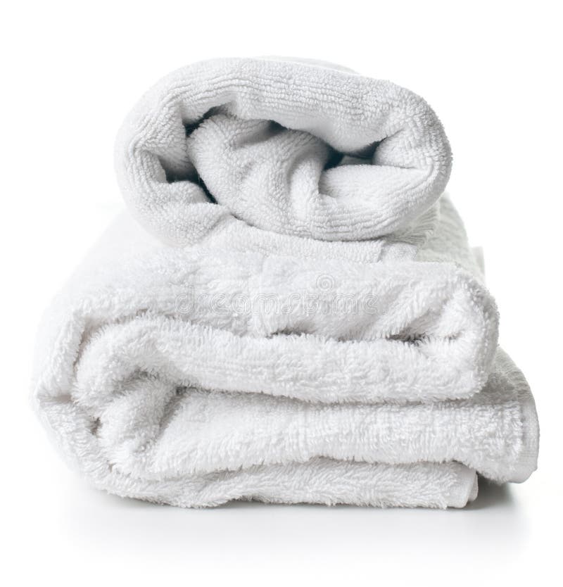 Two white terry towels stock image. Image of care, bathroom - 23695017