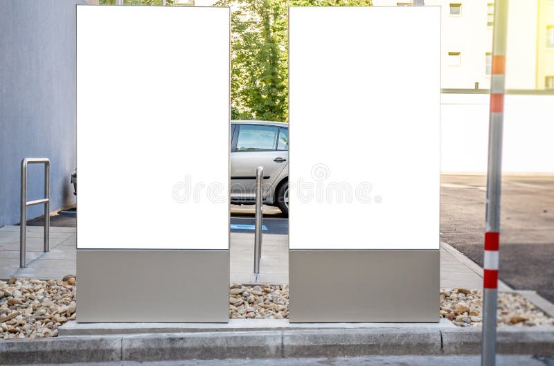 Download Two whiteboard mock up stock image. Image of outdoor - 120069757