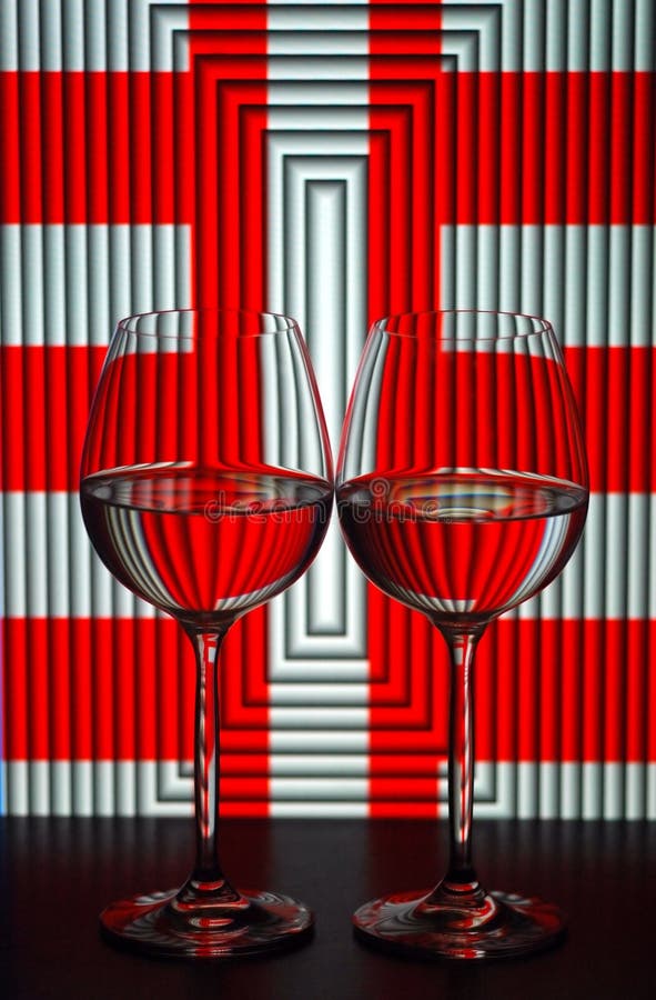 Two wine glasses royalty free stock photo