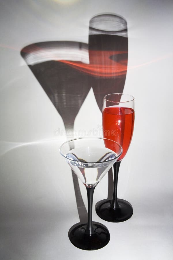 Two wine-glasses royalty free stock image