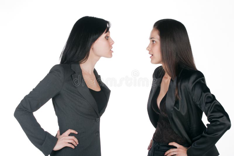 Two women differing