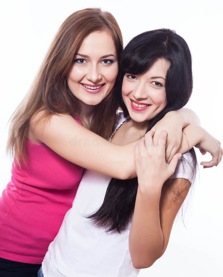Two Women Hugging Stock Image Image Of Group Interaction 30672069