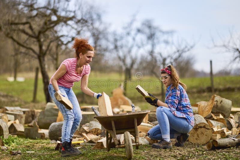 Two women working together stock image. Image of carry 215213857