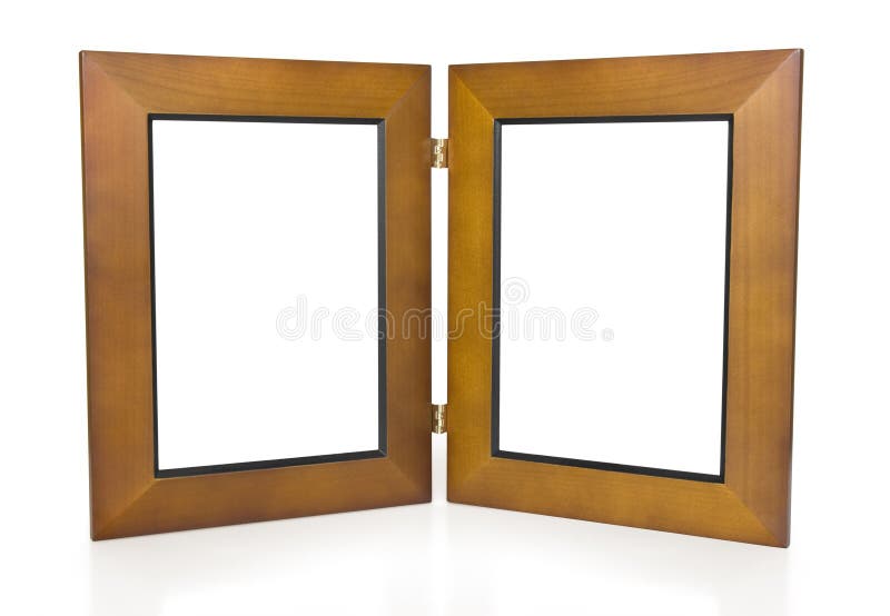 Two Wooden Hinged Picture Frames Stock Image Image 5310441