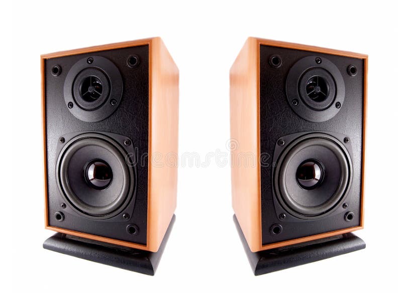 Loud Speakers. Isolated on White Stock Image Image of chrome