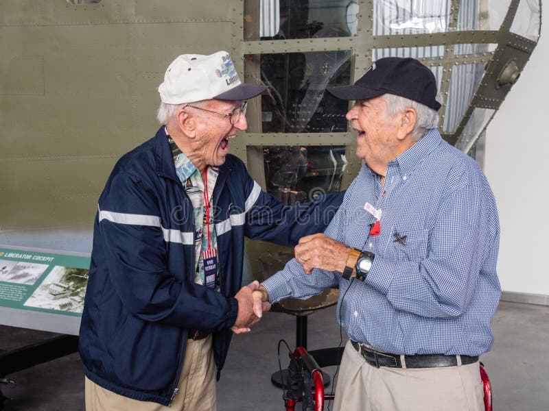 World War II Veterans Who Flew B-24 Missions Meet on Veterans Day at the World War II Museum in New Orleans