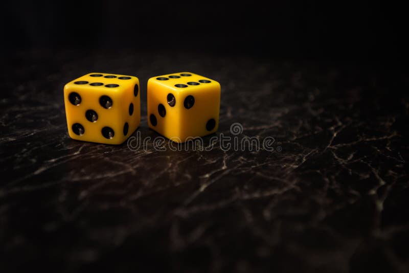 Two black dice stock image. Image of background, rolled 4220361