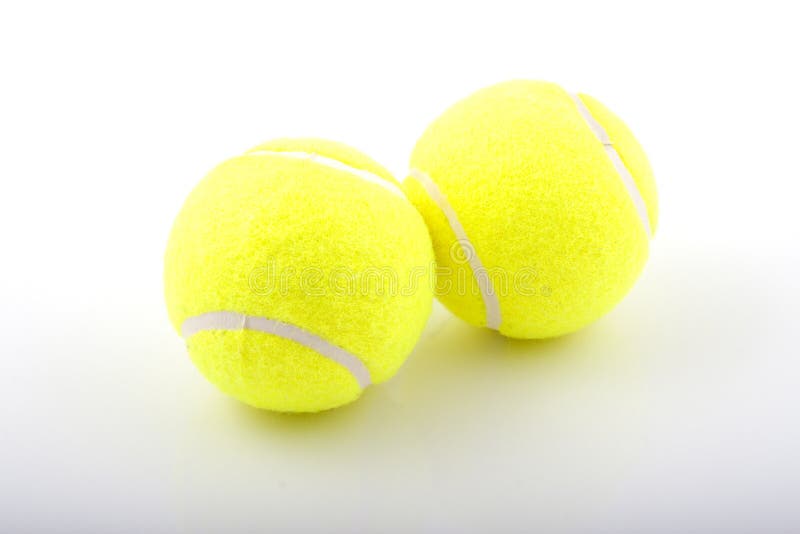Two tennis balls isolated stock image. Image of sports 11338301