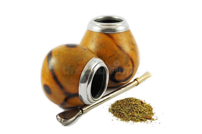 Two yerba mate gourds