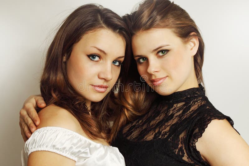 Two Lesbian Girls Stock Image Image Of Erotic Flirting 23783413