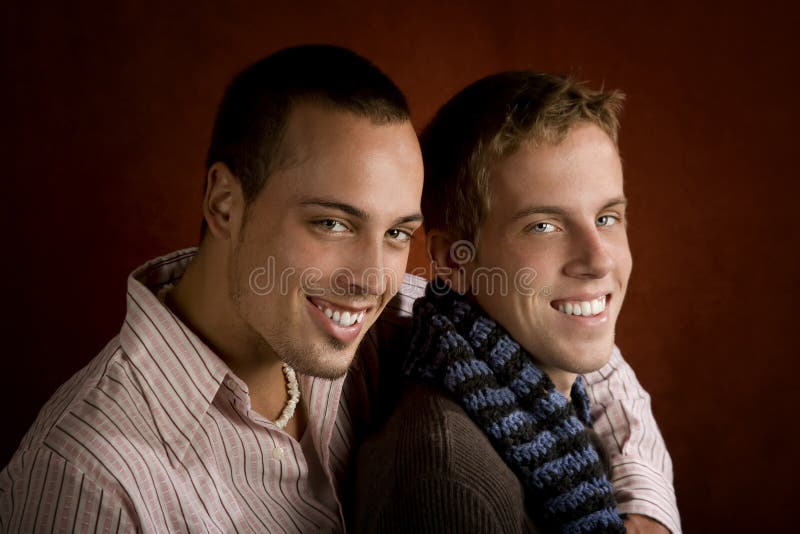 Two young men. Портрет двух людей фото.