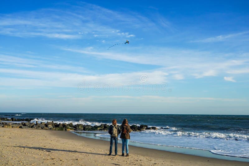 Two Young Women Flying Kite at Atlantic Beach Editorial Photo Image of bordeaux