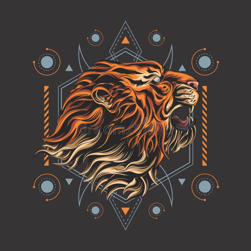 Tygrysa ogienia głowy ilustracja ilustracja wektor Tygrysa ogienia głowy ilustracja ilustracja wektor