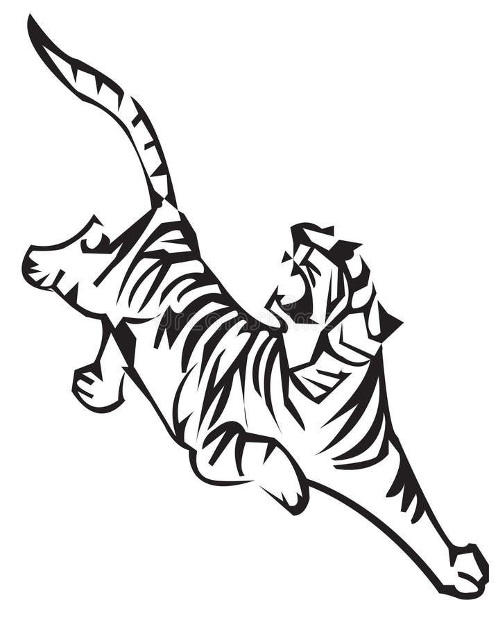 Tygrysi zodiak ilustracji