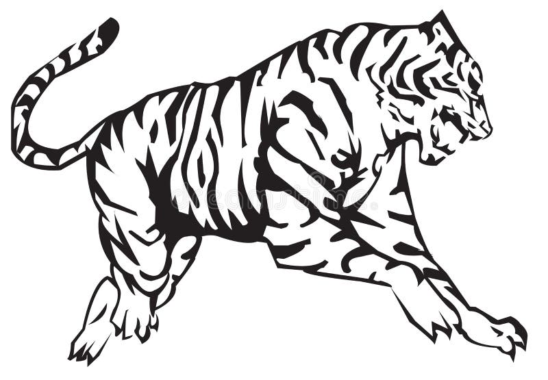 Tygrysi zodiak royalty ilustracja
