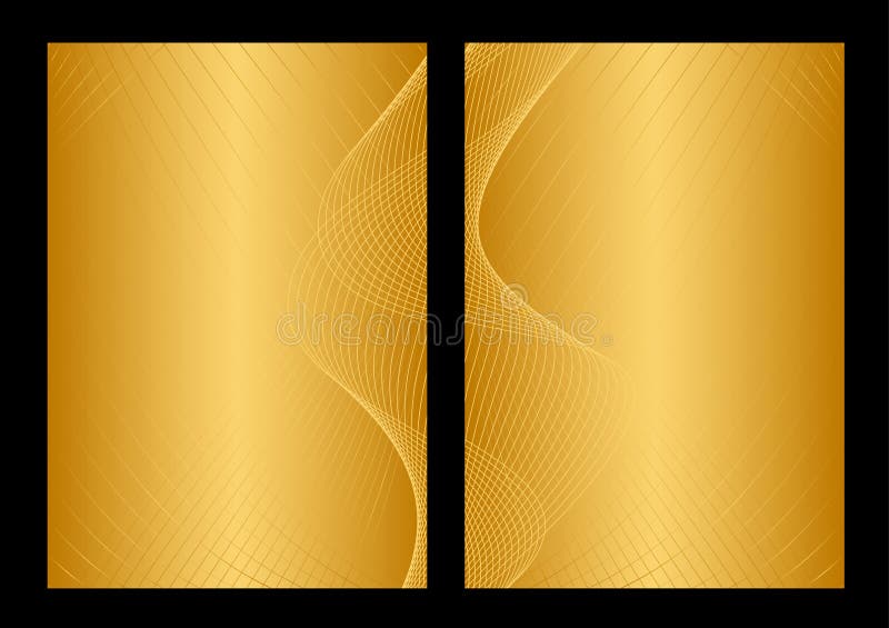 Gold abstract background texture, front and back. Gold abstract background texture, front and back