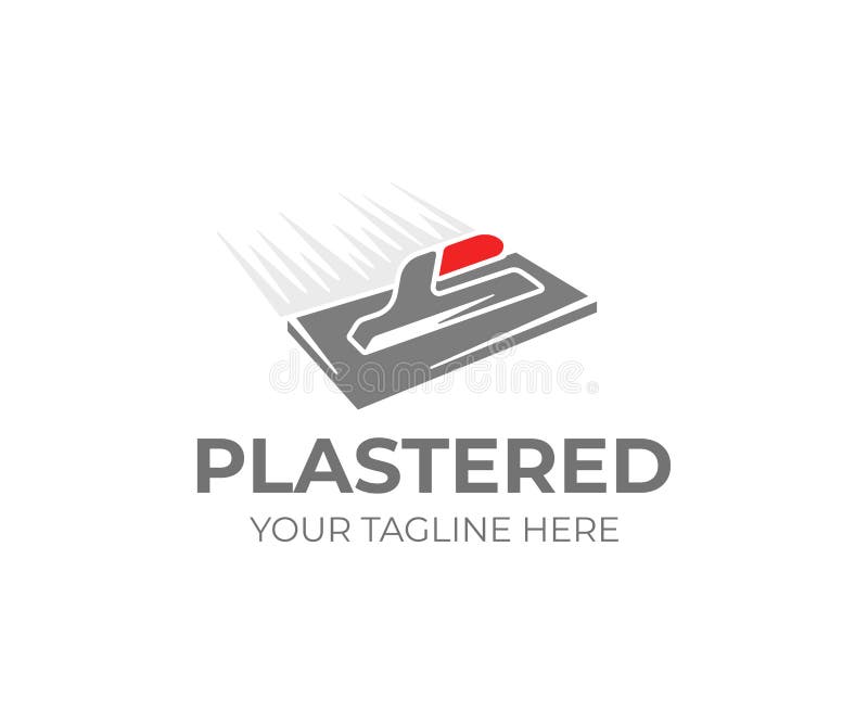 Plastering trowel logo template. Plasterer tool vector design. Plaster work logotype. Plastering trowel logo template. Plasterer tool vector design. Plaster work logotype