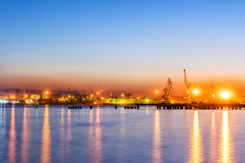 Type of night port. royalty free stock photo